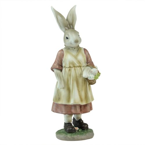 Prodotto Cesto decorativo coniglietto donna coniglietto uova di Pasqua figura decorativa Pasqua H37cm