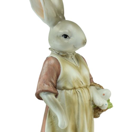 Prodotto Cesto decorativo coniglietto donna coniglietto uova di Pasqua figura decorativa Pasqua H37cm