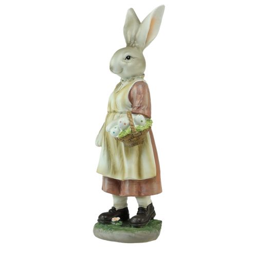 Prodotto Cesto decorativo coniglietto donna coniglietto uova di Pasqua figura decorativa Pasqua H37cm