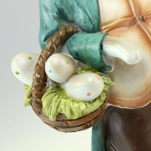 Floristik24 Cesto decorativo per uomo coniglietto con uova di Pasqua Figura decorativa H39 cm