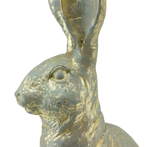 Prodotto Coniglietto decorativo seduto grigio oro vintage pasquale 20,5x11x37 cm