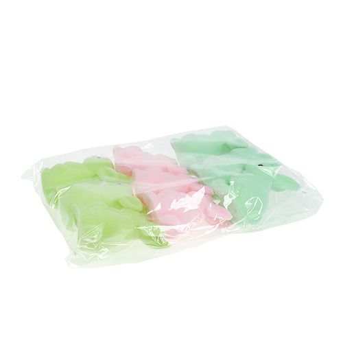 Floristik24 Coniglietto decorativo tipo pastello. 9,5cm 9 pezzi