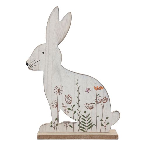 Prodotto Coniglietto decorativo seduto in legno Coniglietto pasquale in legno 26×19,5 cm