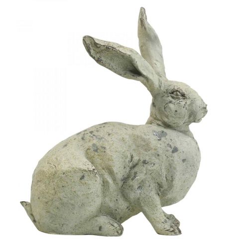 Floristik24 Coniglio decorativo seduto effetto pietra decorazione da giardino H30cm 2 pezzi