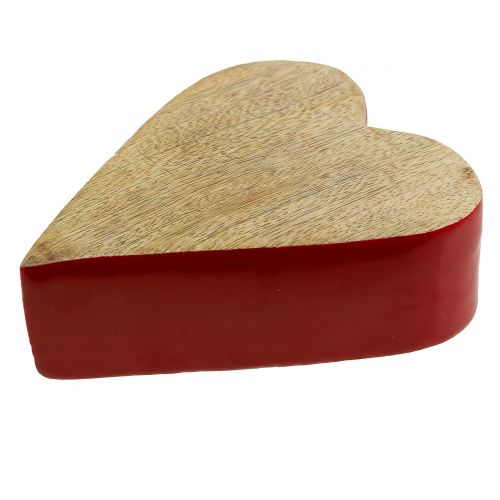 Floristik24 Cuore decorativo in legno rosso, natura 11 cm x 9,5 cm