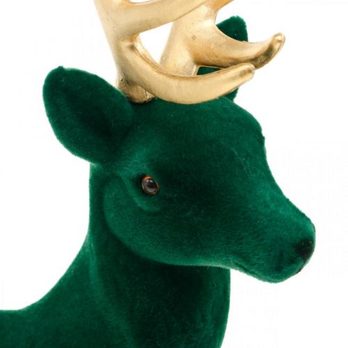 Prodotto Deco cervo in piedi in oro verde Decorazione natalizia figura 40 cm