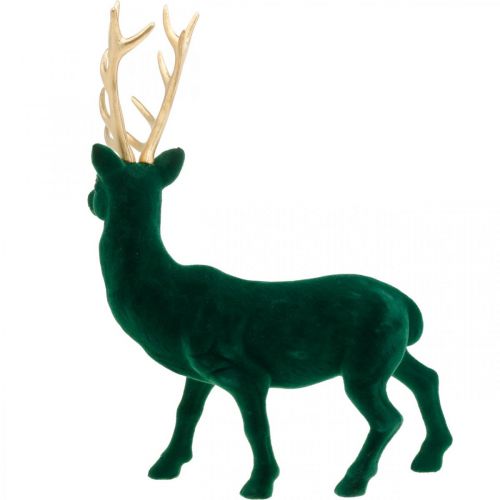 Prodotto Deco cervo in piedi in oro verde Decorazione natalizia figura 40 cm