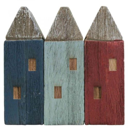 Floristik24 Deco Case in legno Shabby Chic Maritime Deco H14cm 3pz