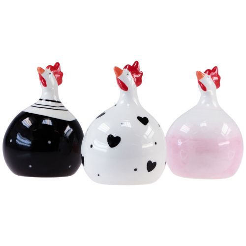 Prodotto Polli decorativi Figure decorative pasquali gallo 11,5 cm 3 pezzi