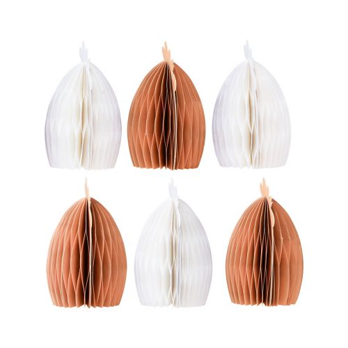 Prodotto Carta decorativa a nido d&#39;ape pollo bianco arancio 5,5×3,5×6 cm 6 pz