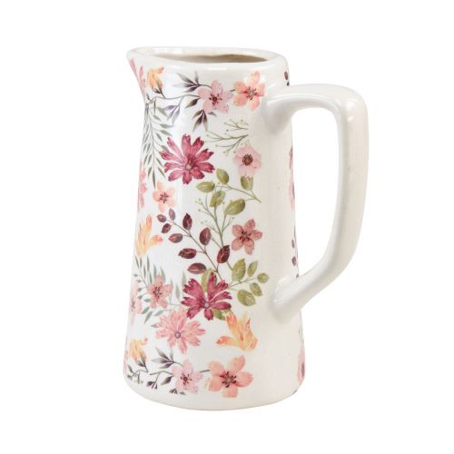 Floristik24 Brocca decorativa fiori vaso in ceramica terracotta vintage 19,5 cm