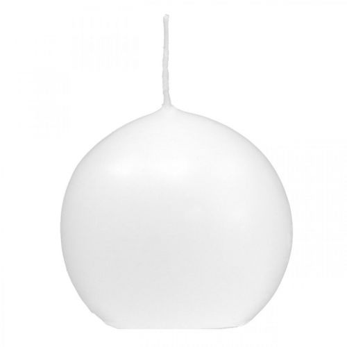 Floristik24 Candele decorative candele a sfera bianche Candele dell&#39;Avvento Ø60mm 16 pezzi