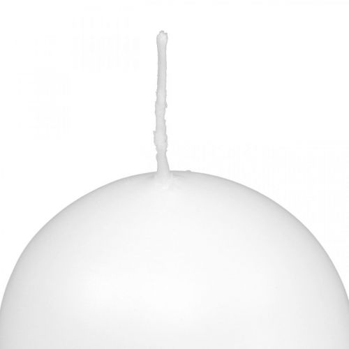 Floristik24 Candele decorative candele a sfera bianche Candele dell&#39;Avvento Ø60mm 16 pezzi