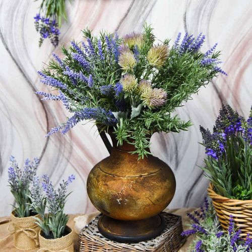 Floristik24 Deco brocca aspetto antico vaso metallo vintage decorazione da giardino H26cm
