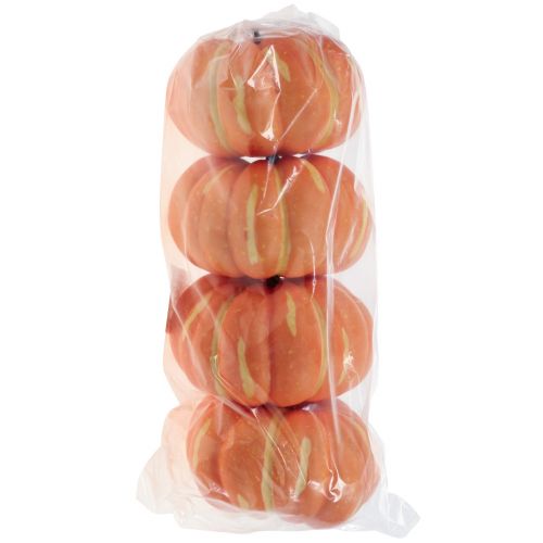 Floristik24 Decorazione zucca di Halloween, tavolo decorativo autunnale arancione 12,5 cm A7 cm 4 pezzi