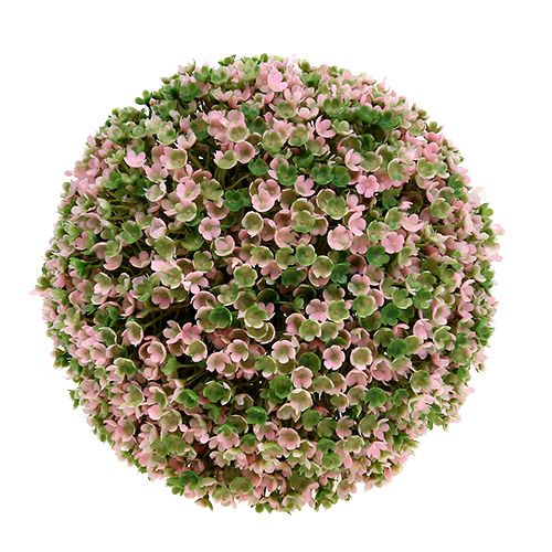 Floristik24 Palla decorativa palla di fiori artificiali rosa verde Ø18 cm 1 pz