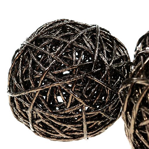 Floristik24 Sfera decorativa di filo di carta Ø8 cm 12 pezzi