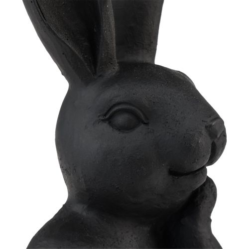 Floristik24 Coniglietto pasquale decorativo Busto di coniglietto nero Decorazione pasquale 22,5 cm