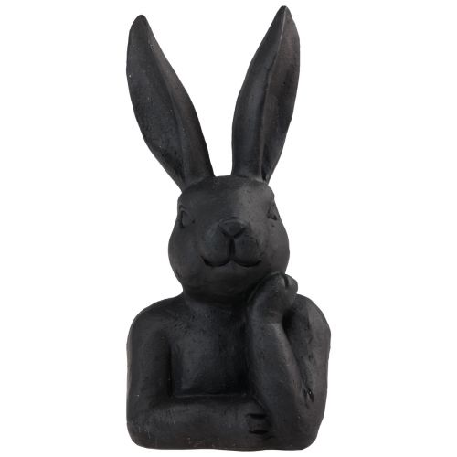 Prodotto Coniglietto pasquale decorativo Busto di coniglietto nero Decorazione pasquale 22,5 cm
