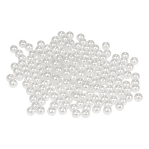 Floristik24 Perline decorative da infilare perline artigianali bianche 6 mm 300 g