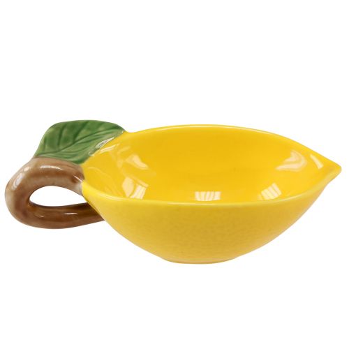 Prodotto Ciotola decorativa per limoni Ciotola per limoni in ceramica gialla 17×8 cm