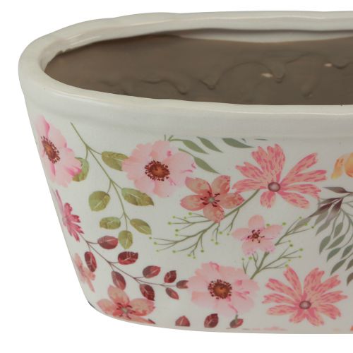 Floristik24 Ciotola decorativa con anemoni ciotola in ceramica ovale 27/23 cm set da 2