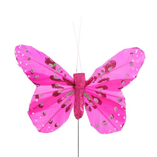 Floristik24 Decò farfalla rosa-rosa. 6 cm 24 pezzi