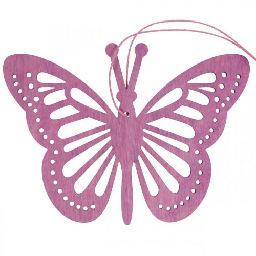 Appendiabiti decorativo farfalle viola/rosa/rosa 12cm 12pz