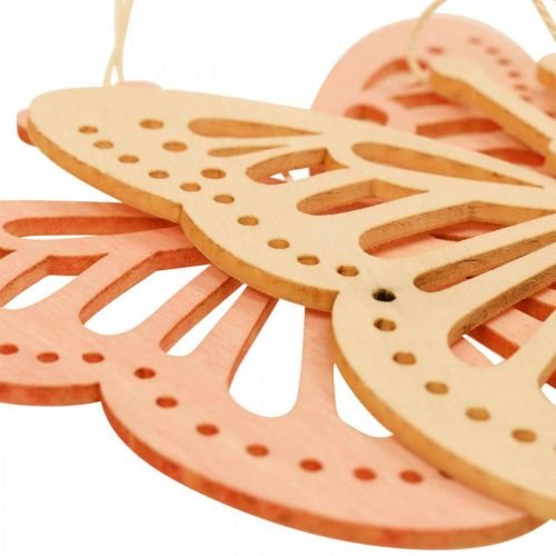 Prodotto Farfalle decorative Decorazione appendino arancione/rosa/giallo 12cm 12 pezzi