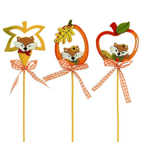 Floristik24 Decocazione per l'ordinamento della zucca della mela della foglia del mazzo di autunno. 6 cm L 29 cm 12 pezzi