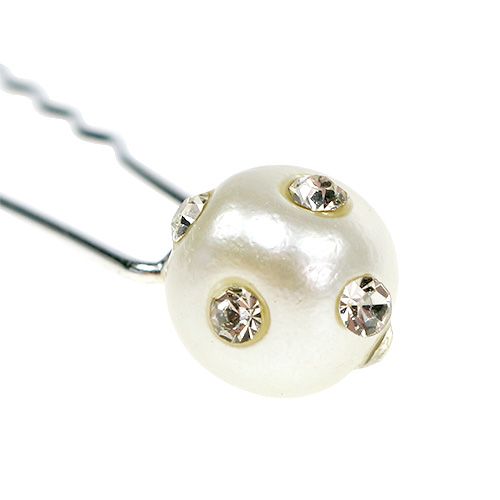 Floristik24 Spilla decorativa con perla Ø9mm 20 pz
