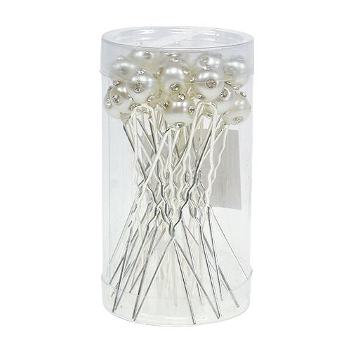 Floristik24 Spilla decorativa con perla Ø9mm 20 pz