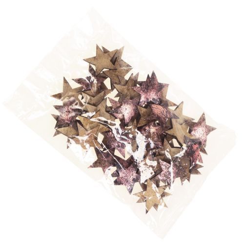 Floristik24 Stella di Natale decorativa rosa cocco metallizzato 5 cm 50 pz