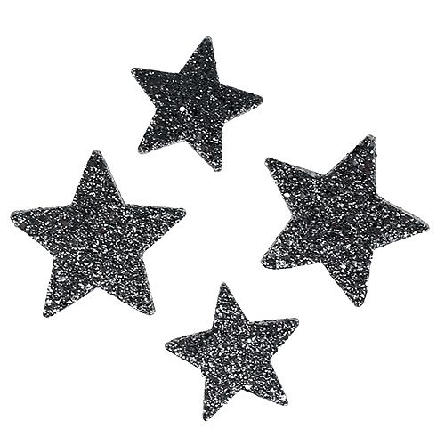 Floristik24 Stelle decorative per dispersione 4-5 cm nere 40 pezzi