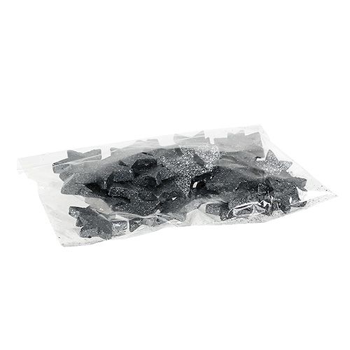 Floristik24 Stelle decorative per dispersione 4-5 cm nere 40 pezzi