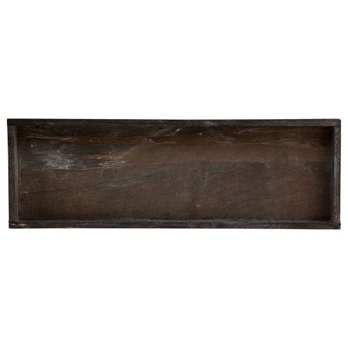 Floristik24 Vassoio decorativo, vassoio oblungo in legno, marrone, rustico, 42×14×3 cm