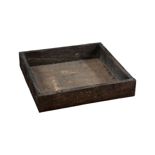Floristik24 Vassoio decorativo vassoio quadrato in legno marrone 20×20×3,5 cm