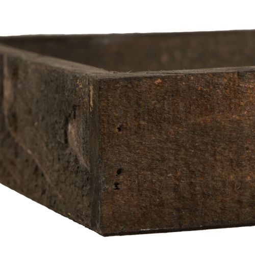 Floristik24 Vassoio decorativo vassoio quadrato in legno marrone 20×20×3,5 cm