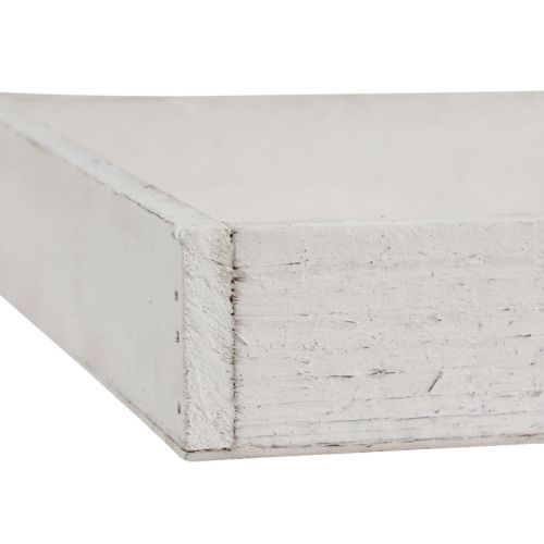 Floristik24 Vassoio decorativo vassoio quadrato in legno bianco 20×20×3,5 cm