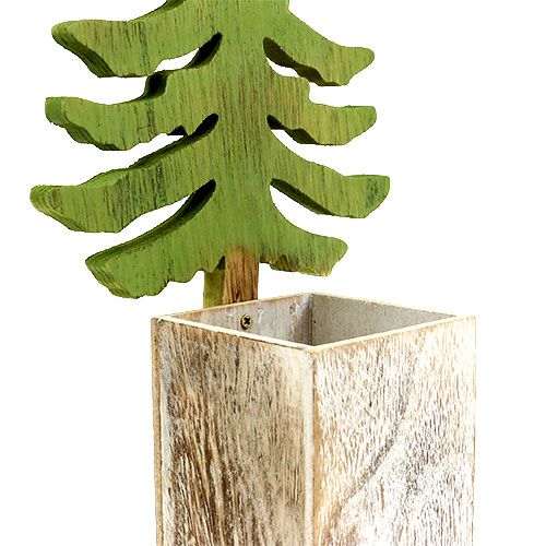 Floristik24 Abete decorativo con contenitore in legno H49cm