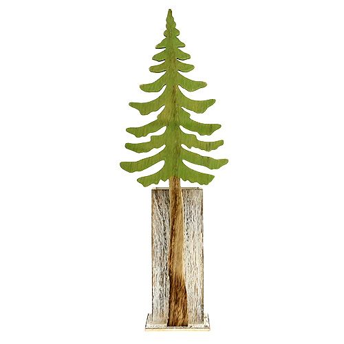 Floristik24 Abete decorativo con contenitore in legno H49cm