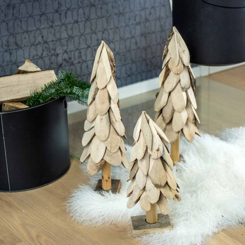 Prodotto Deco albero di Natale legno rustico decorazione in legno Natale H40cm