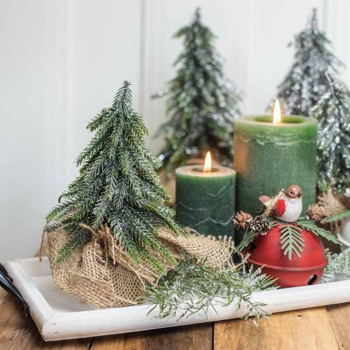 Floristik24 Albero di Natale Deco glitterato verde 20 cm
