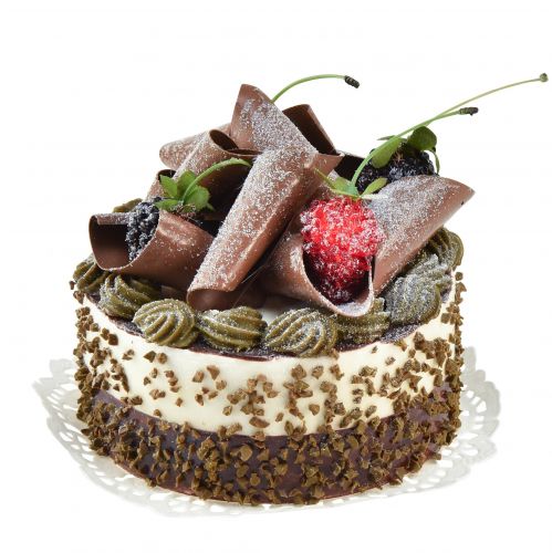 Floristik24 Torta decorativa al cioccolato, base artificiale per torta Ø10 cm