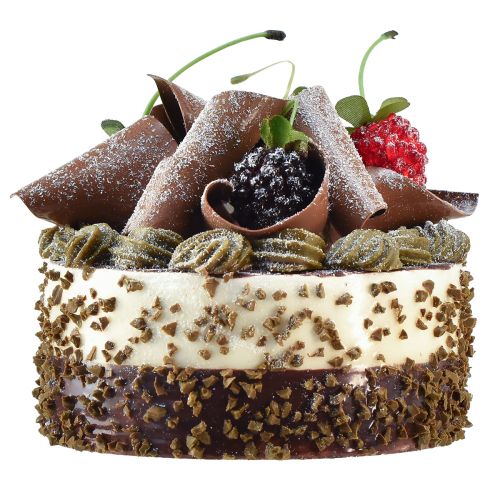 Floristik24 Torta decorativa al cioccolato, base artificiale per torta Ø10 cm