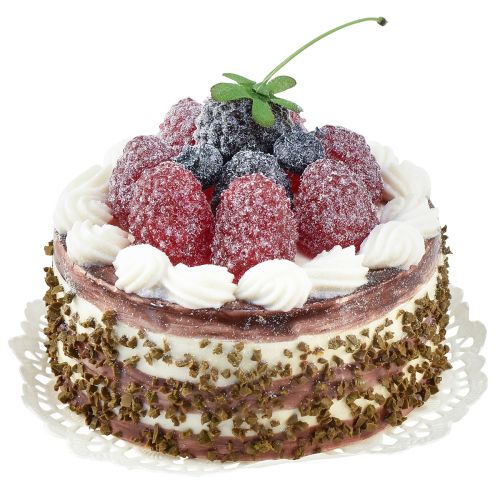 Floristik24 Torta decorativa al cioccolato con base per torta ai lamponi Ø10cm