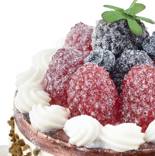 Floristik24 Torta decorativa al cioccolato con base per torta ai lamponi Ø10cm