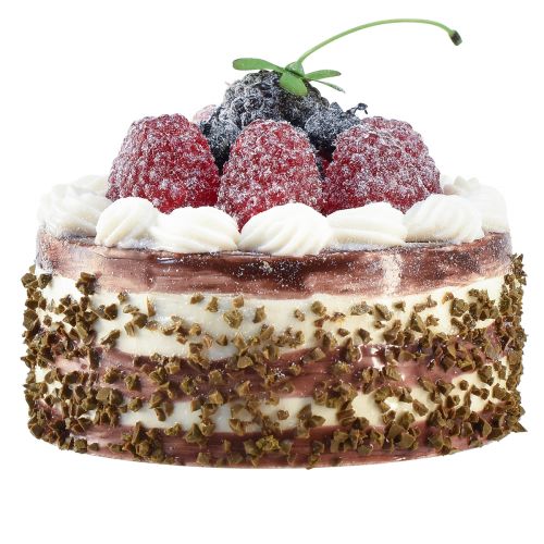 Floristik24 Torta decorativa al cioccolato con base per torta ai lamponi Ø10cm