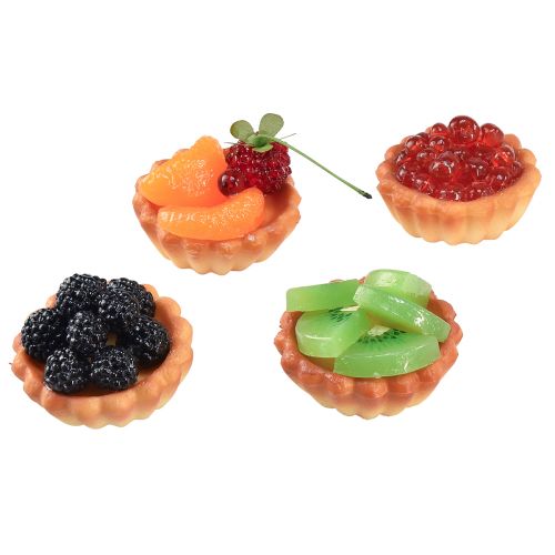 Tartellette decorative con manichini alla frutta 6 cm 4 pz