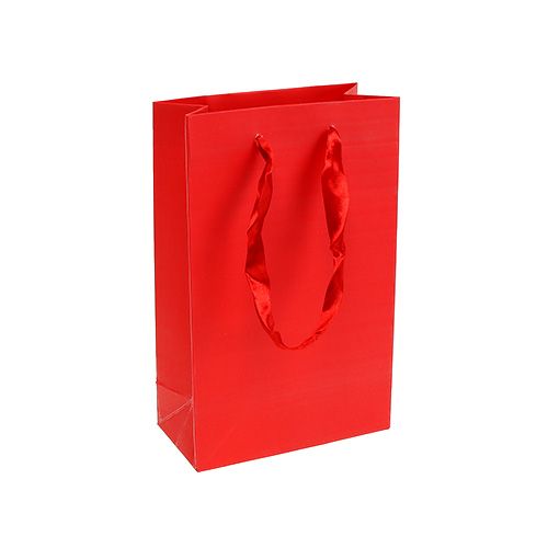 Floristik24 Sacchetto decorativo per regalo rosso 12cm x19cm 1pz